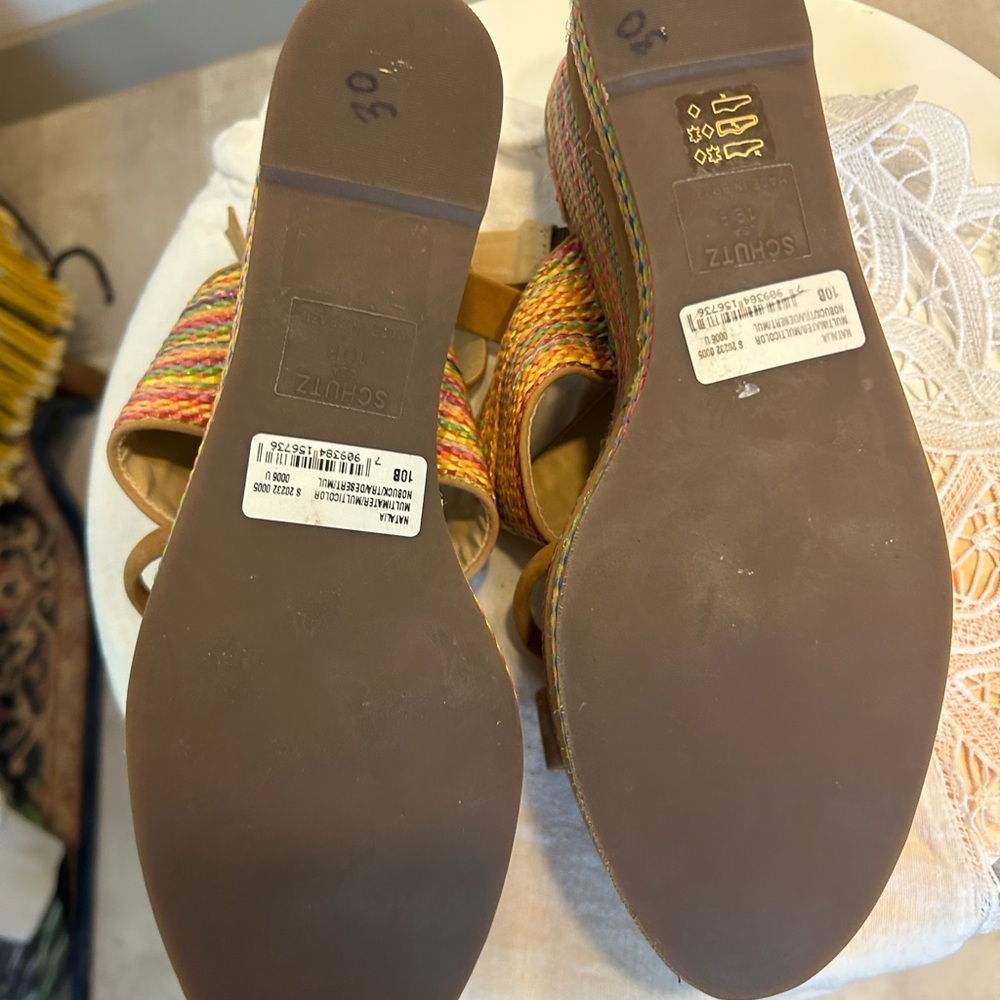 Shultz Rainbow Braided Platform Wedge Sandals | S… - image 5